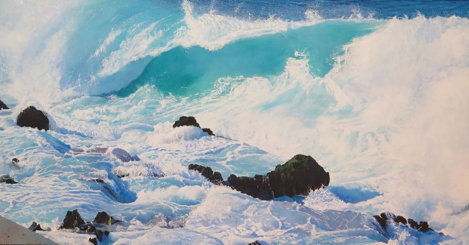  Malecon #3  — Marty J. Kalb — acrylic — 30x58 inches — $7,000