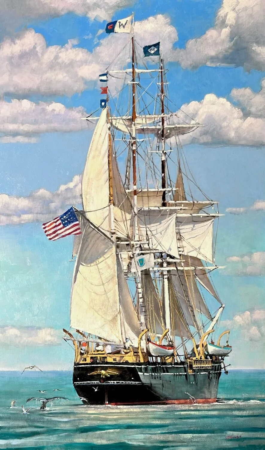  CHARLES MORGAN  —  Jay Brooks  — oil — 33x20 inches — $4,000