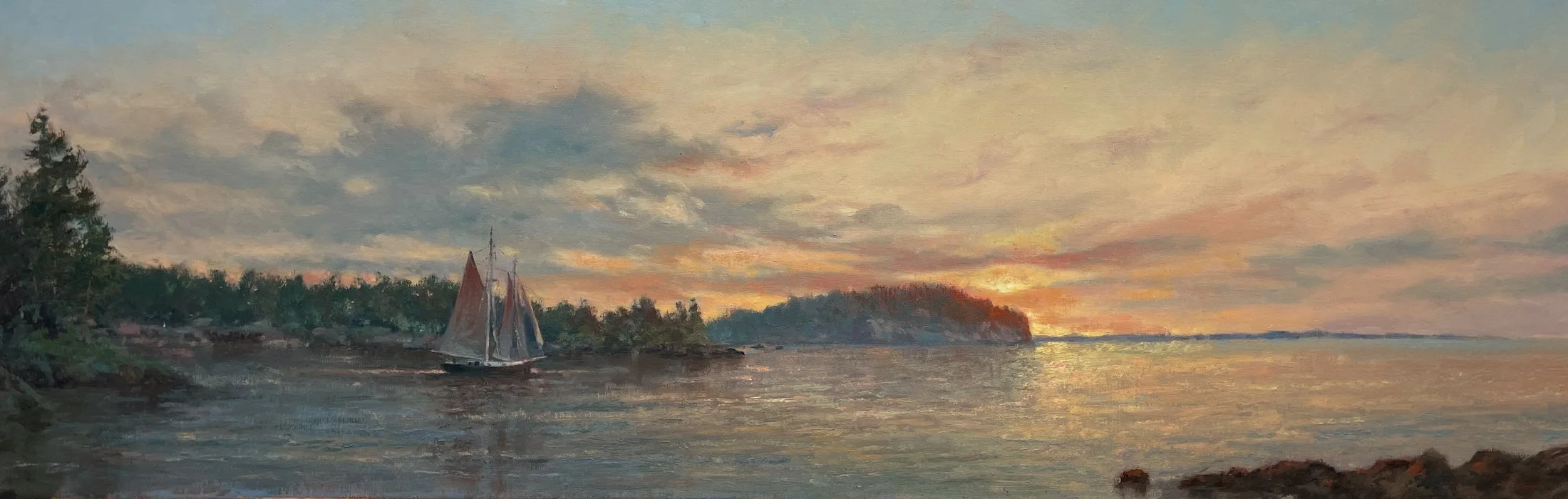 Dawn at Compass Harbor 12x36”