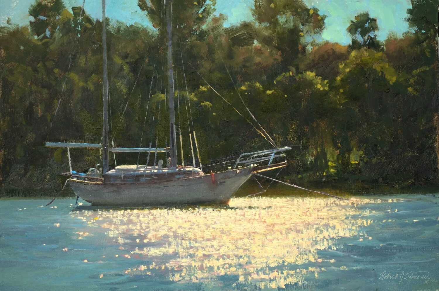  Hurricane Hole  — Robert Simone — oil — 16 x 24 inches