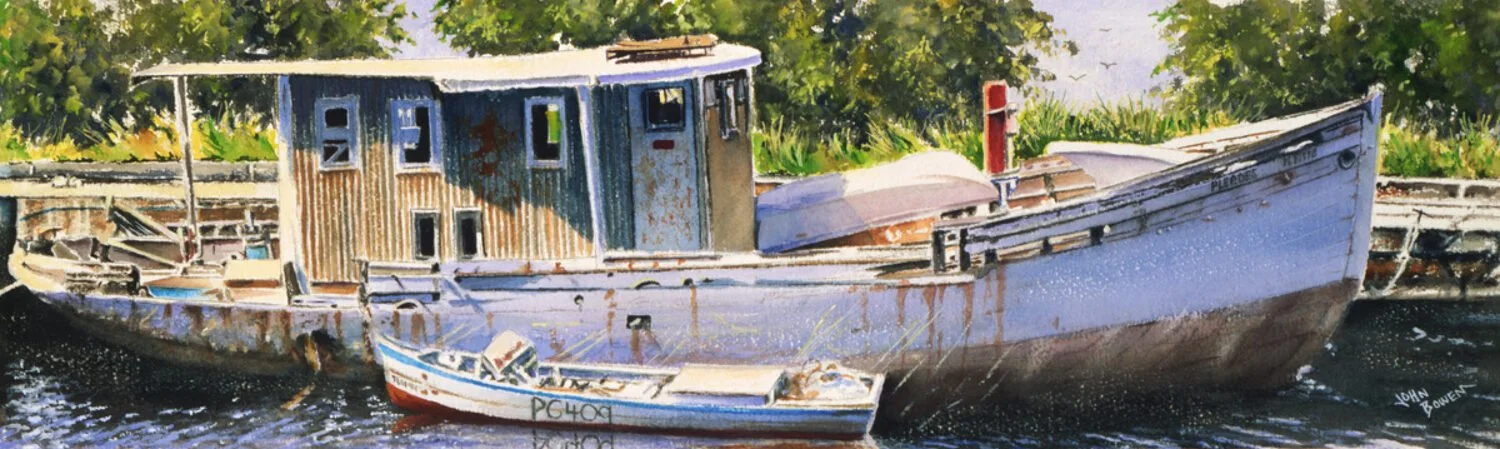  Old Friends  — John Bowen — watercolor — 12 x 28 inches