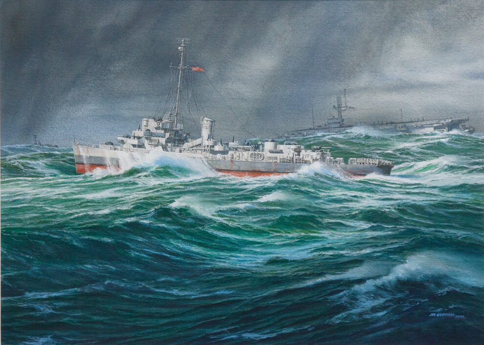 The Other Enemy Was Weather  — Jim Griffiths — watercolor — 16.25x22.25 inches — $8,500