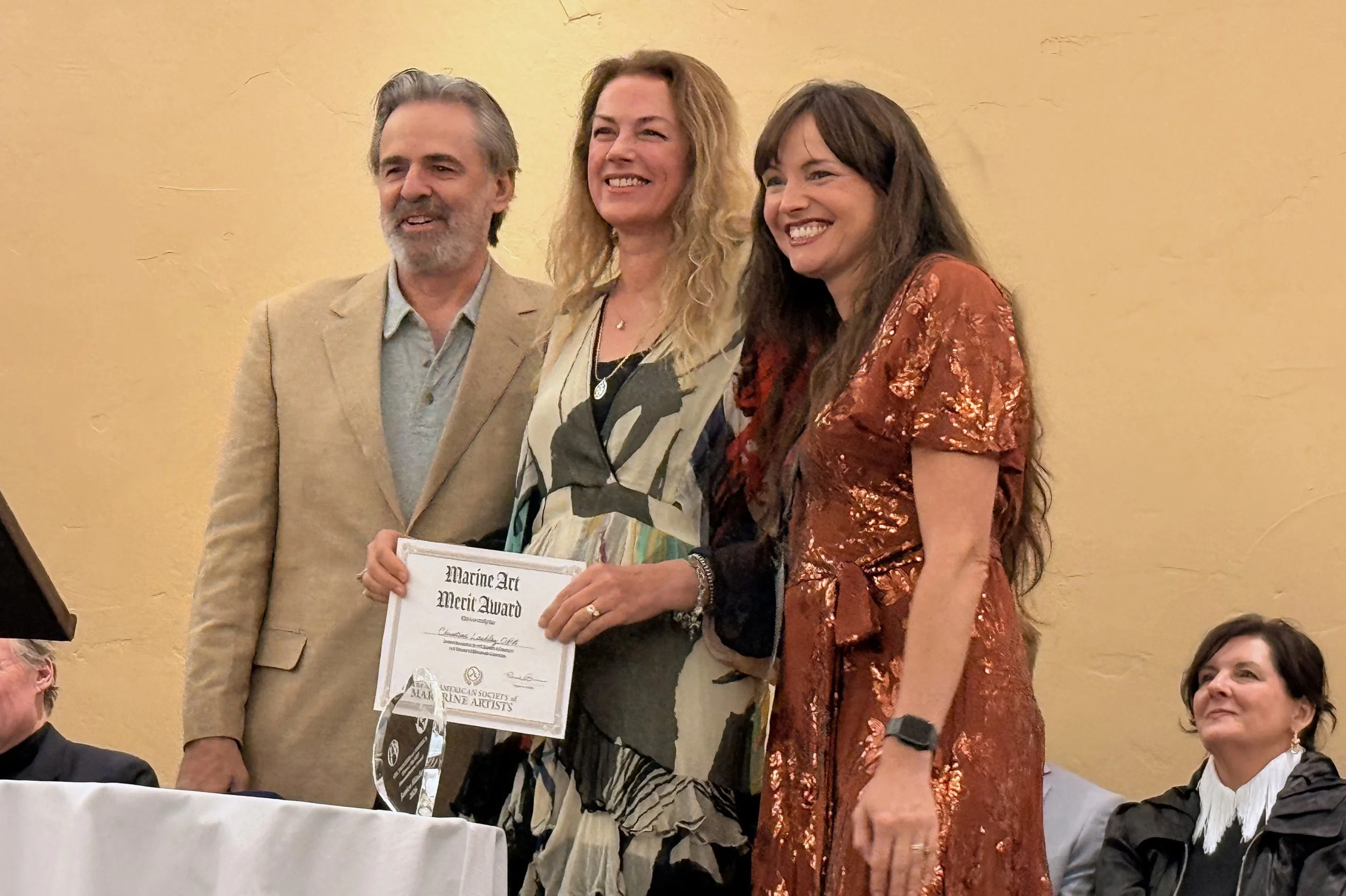Christine Lashley won the Marine Art Merit Award. 