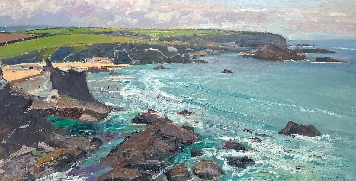  Cornish Cliffs  — Karl Terry — oil — 12 x 24 inches