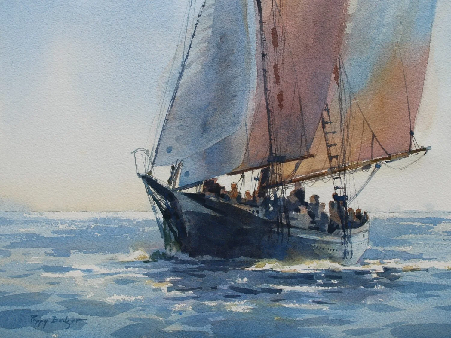  Sailing Smooth Water  — Poppy Balser — watercolor— 12 x 16 inches