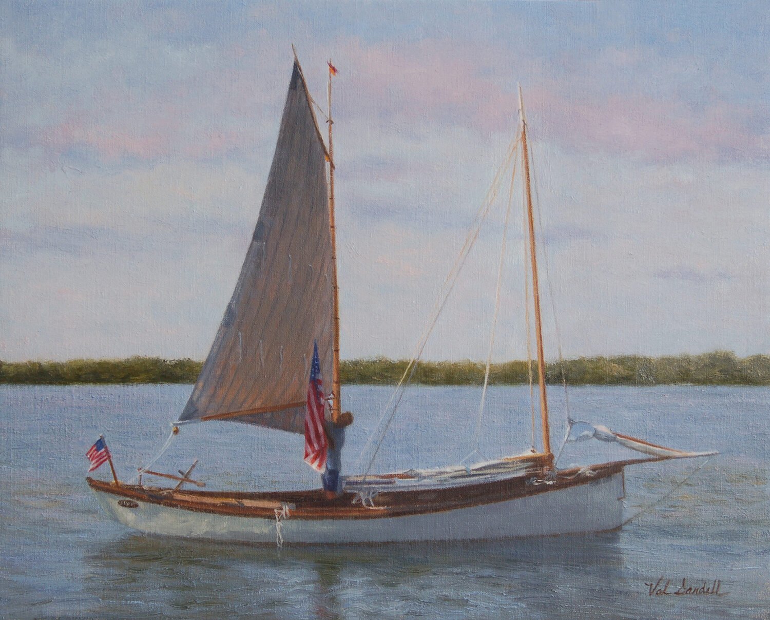  Hoisting the Flag  — Val Sandell — oil — 16x20 inches — $2,950