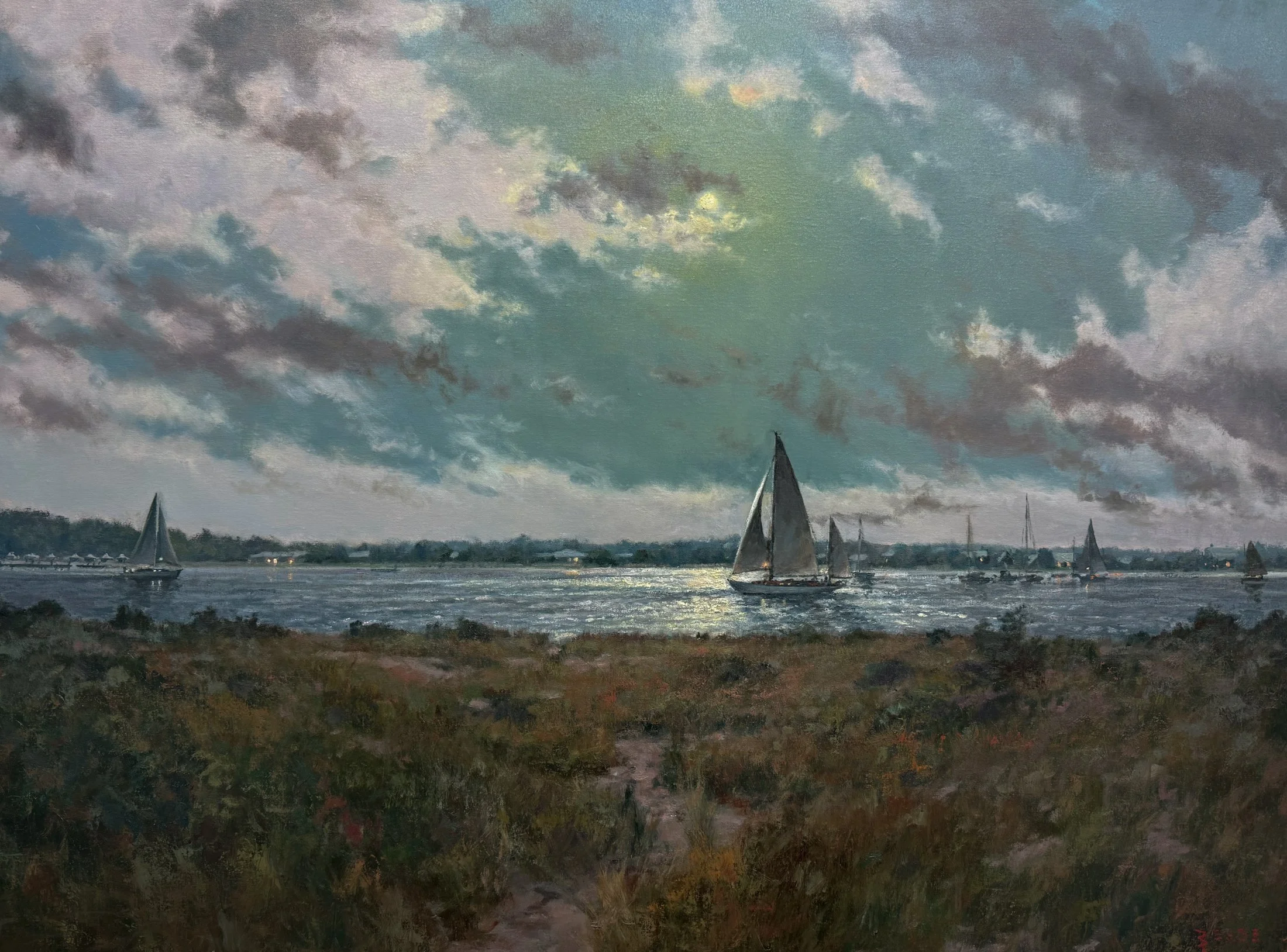 Moonlight over Edgartown 24x36”