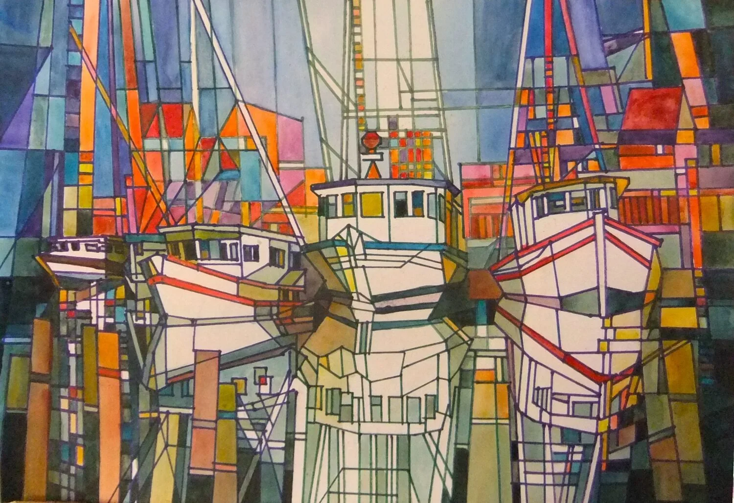  Crowded Cove  — Marilynne G Bradley — watercolor — 15 x 22 inches