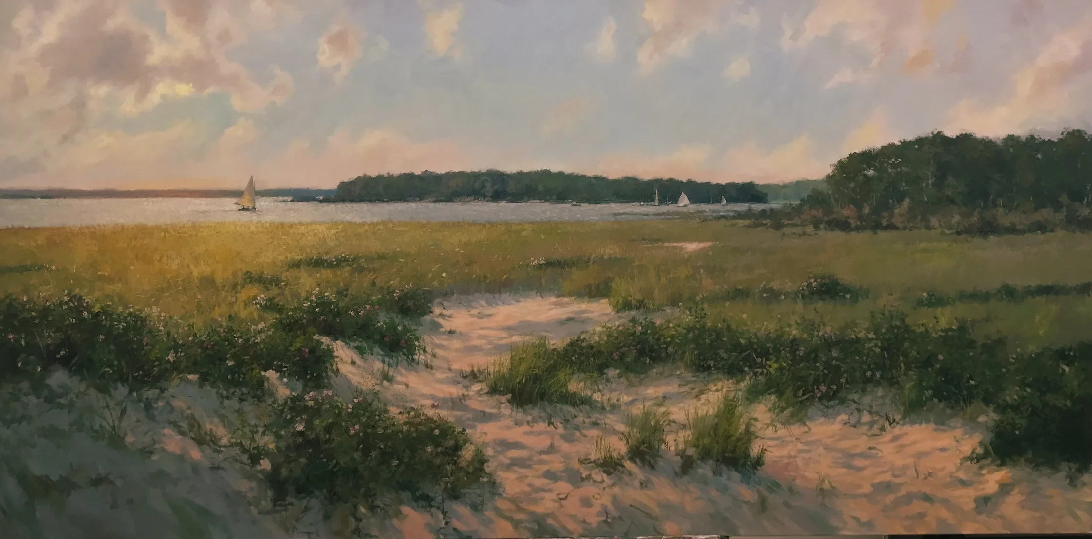 View of Sengekontacket Pond looking East 36x72”