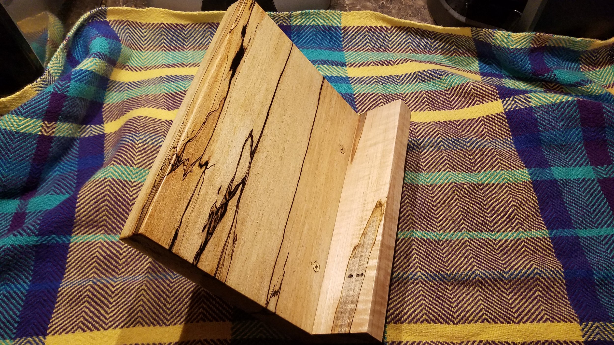  Spalted Maple/ Ghost Maple book/ tablet stand. 