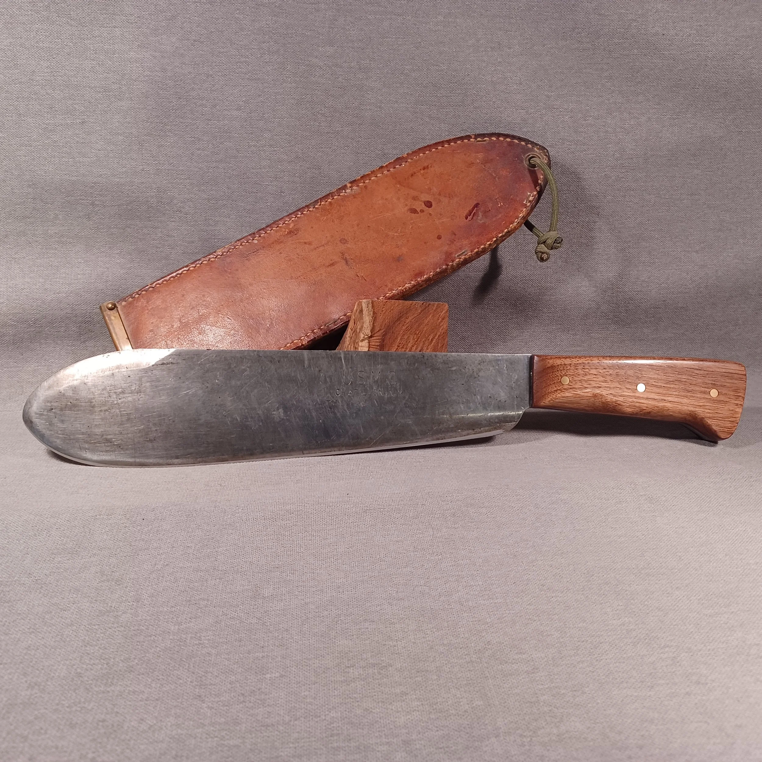 1941 USMC Bolo Machete, Swamp Black Walnut handle