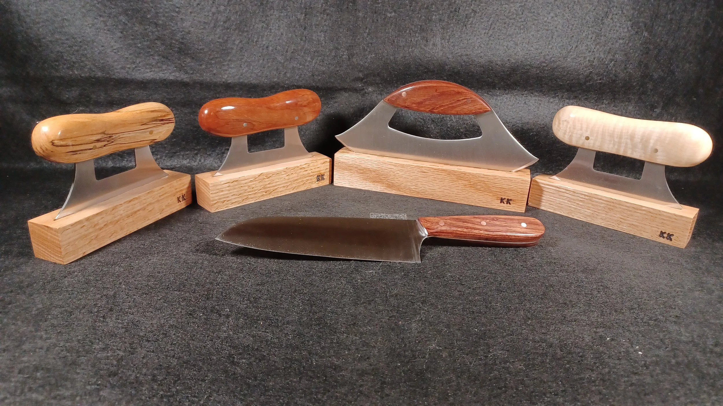5" and 9" Ulu knives, Santoku Kitchen knife