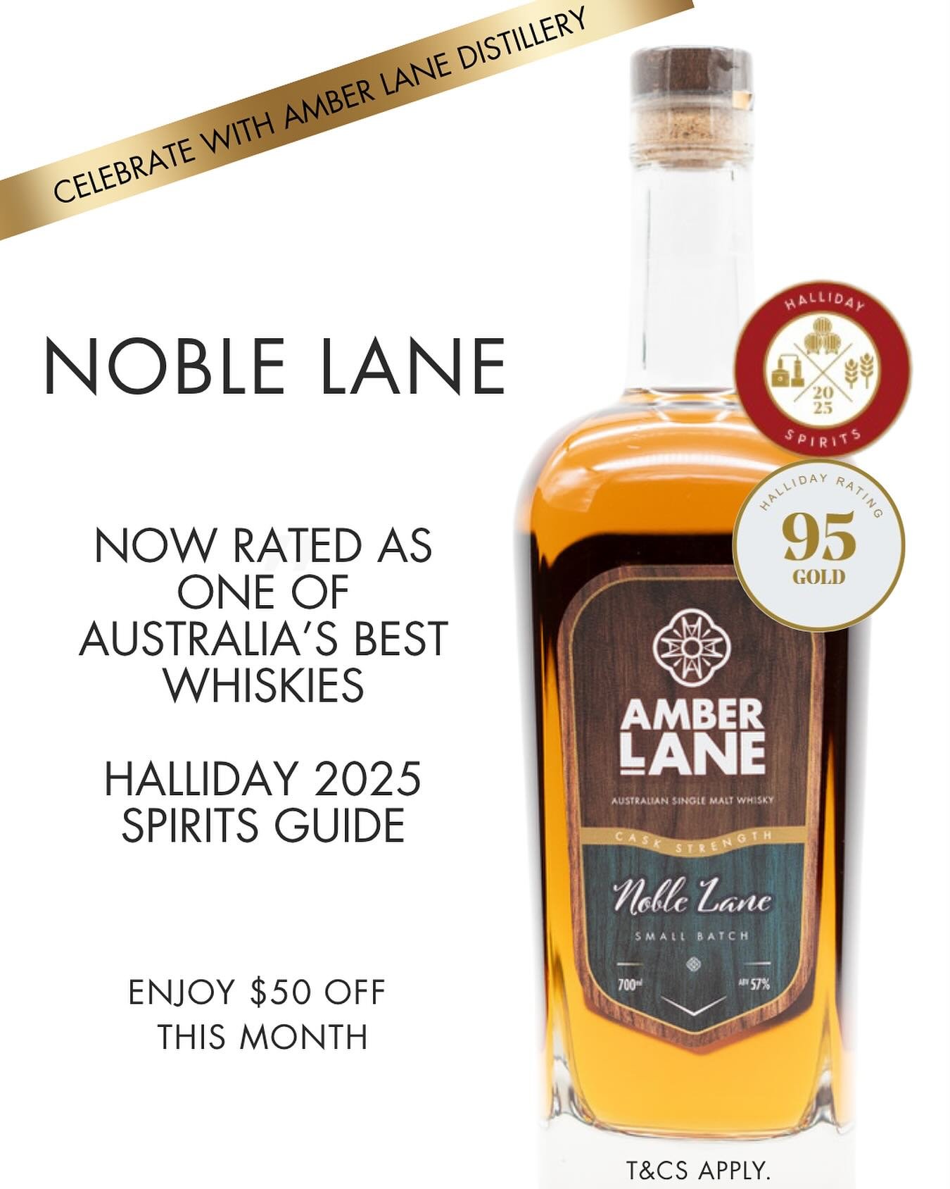 A &lsquo;noble&rsquo; treat to wrap-up the King&rsquo;s Birthday long weekend&hellip;

To celebrate our Noble Lane receiving a gold medal on the Halliday Spirits&rsquo; Guide, we&rsquo;ve taken $50 off every bottle throughout June 🥃 

It&rsquo;s the