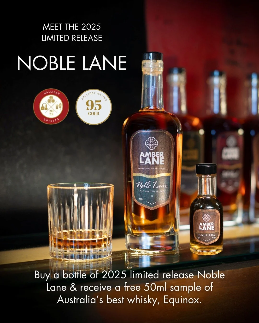 SPECIAL OFFER || Need another reason to add our latest release - the 2025 Noble Lane - to your whisky cabinet? 

Buy a bottle of this limited release dram &amp; we'll give you a 50ml sample of Australia's best whisky, Equinox, for free!

Even better 