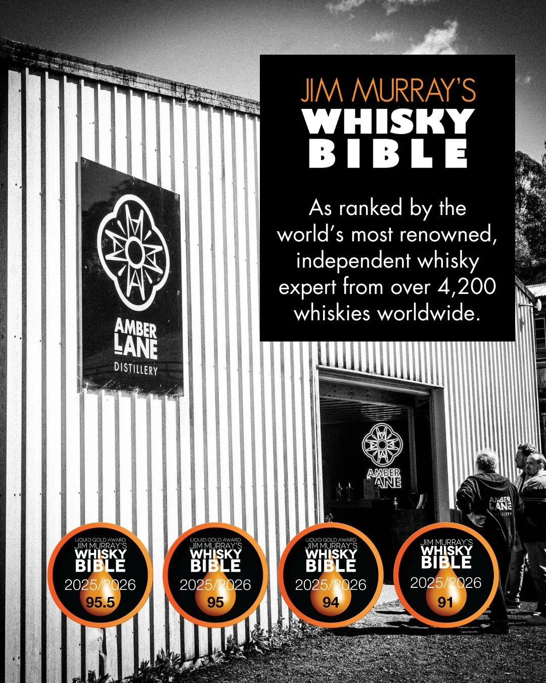 A moment for these results 🤌

We are one of the only Australian distilleries to make the latest edition of Jim Murray's distinguished Whisky Bible &amp; to receive his coveted "liquid gold" status, reserved for whiskies ranked between 94/1