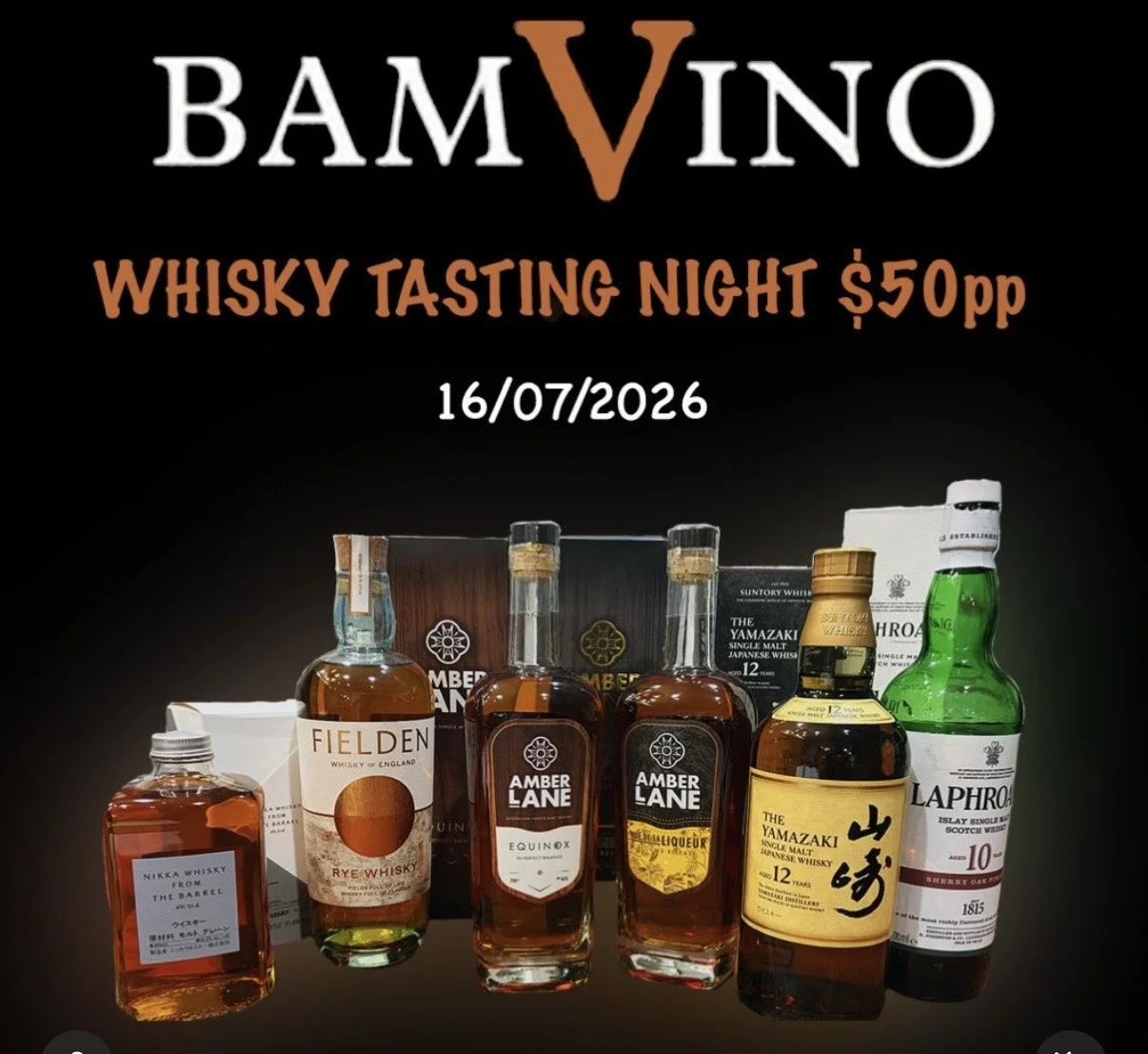 Bamvino Green Point Whisky Tasting Night