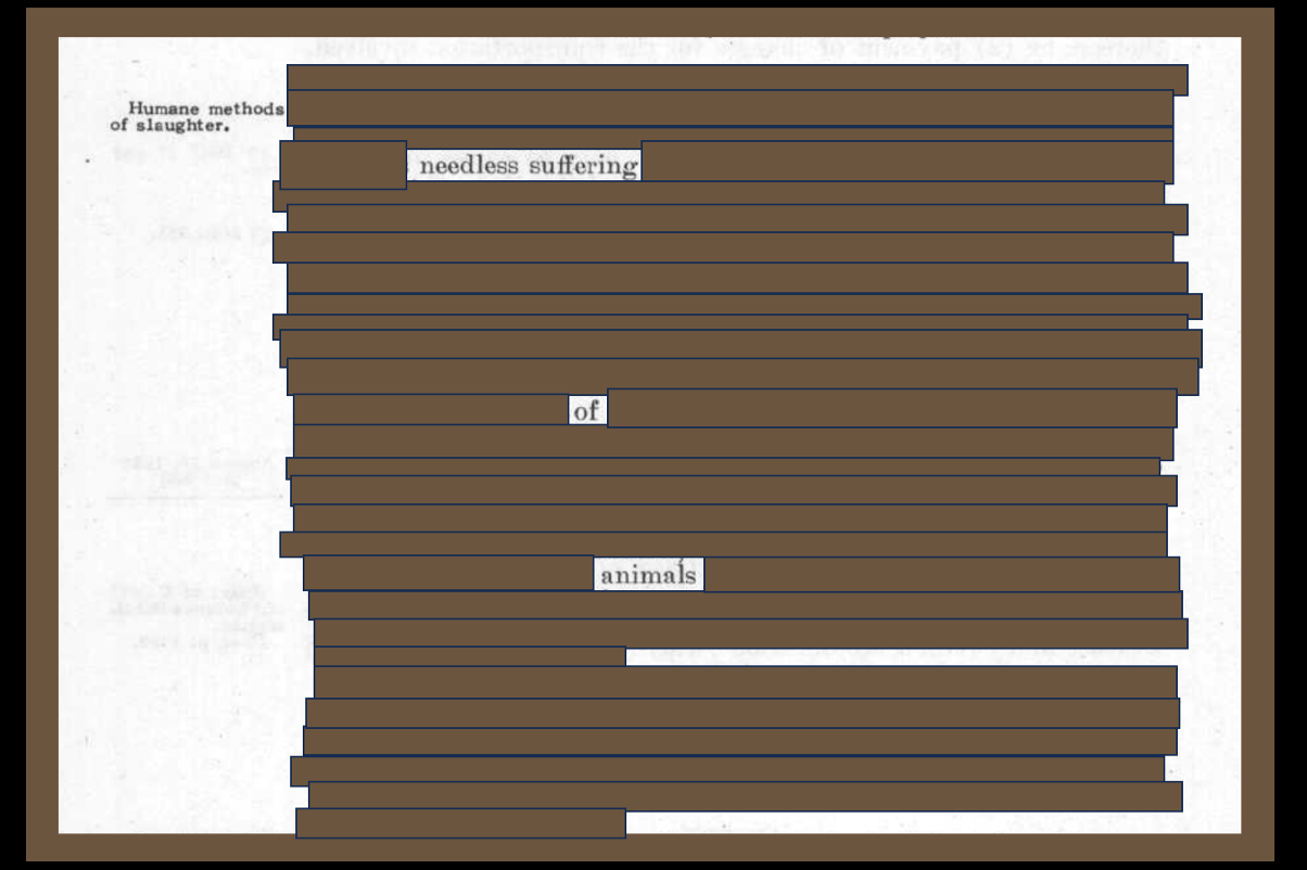 Erasing the Humane Slaughter Act