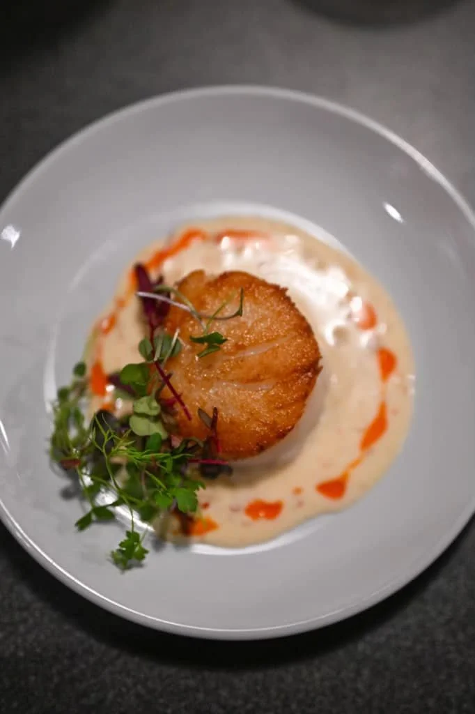 seared sea scallop, lemon grass, chili