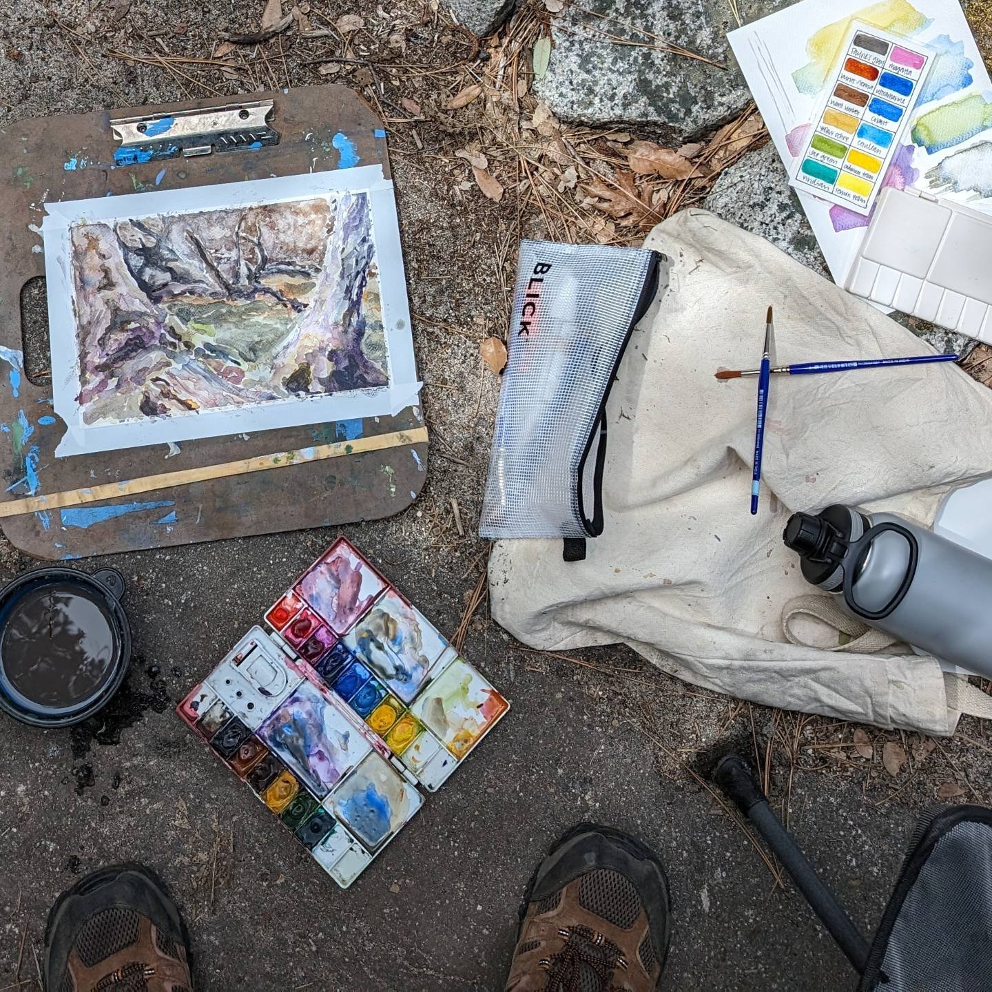 Had a wonderful few days at Yosemite! Took a watercolor class with @stevecurl at the @yosemiteconservancy and climbed rocks through the Yosemite Mountaineering School!
#davidschwartzart #sandiegoartist #watercolorstudy #yosemiteart