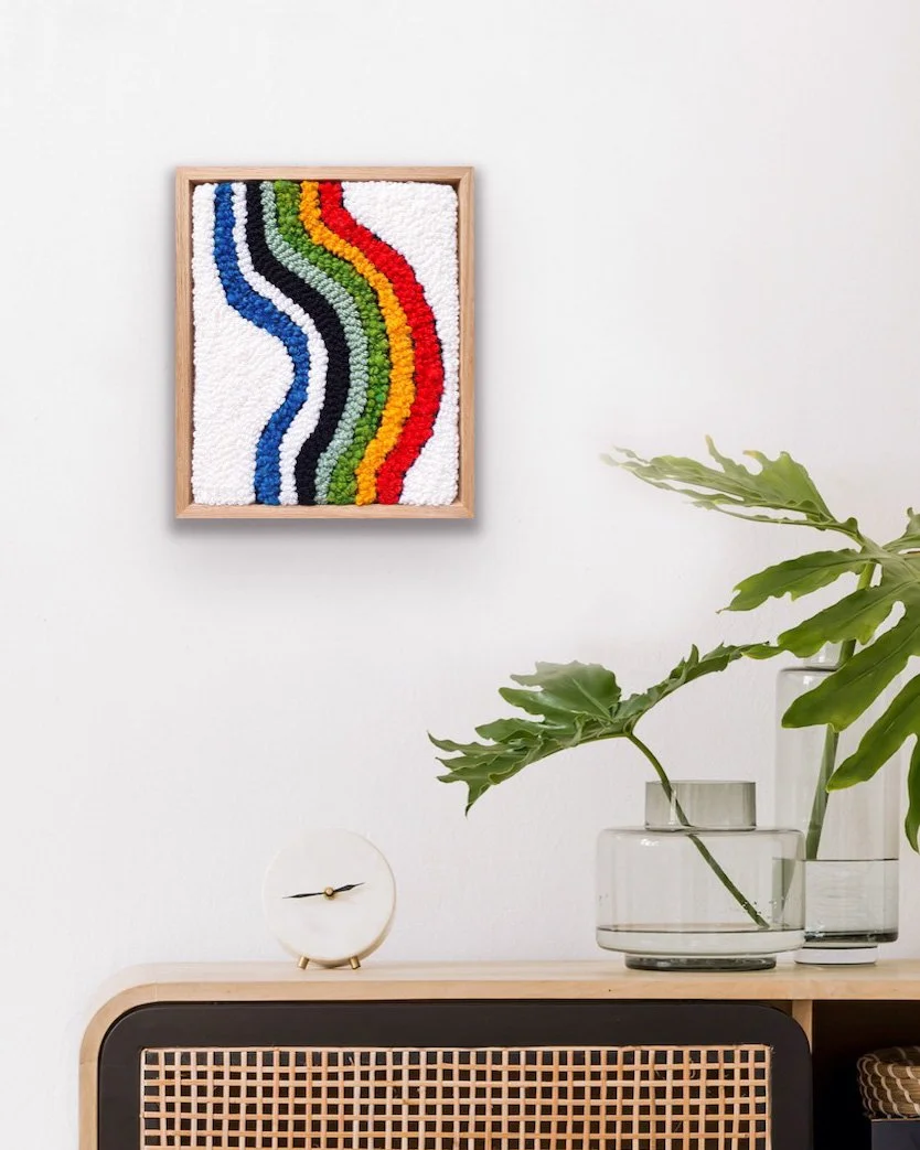 Textile art Mid Century Modern styling.JPG