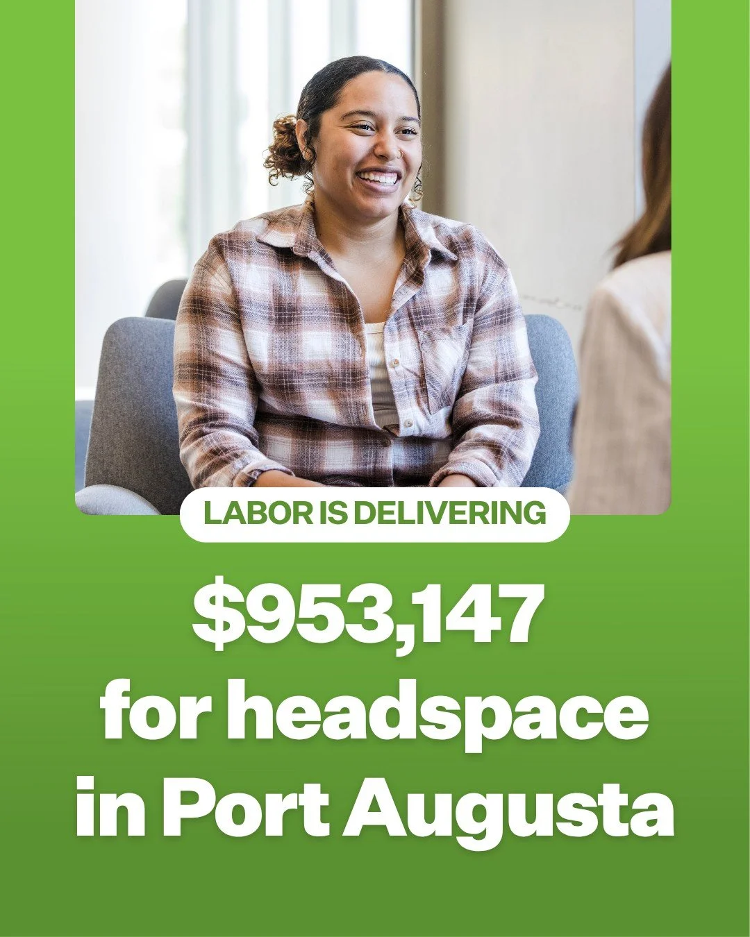 Great to see that Headspace Port Augusta is receiving $953,147 through the headspace Demand Management and Enhancement Program.

Headspace delivers mental health support to young people aged 12 to 25 years old and the Albanese Labor Government is del