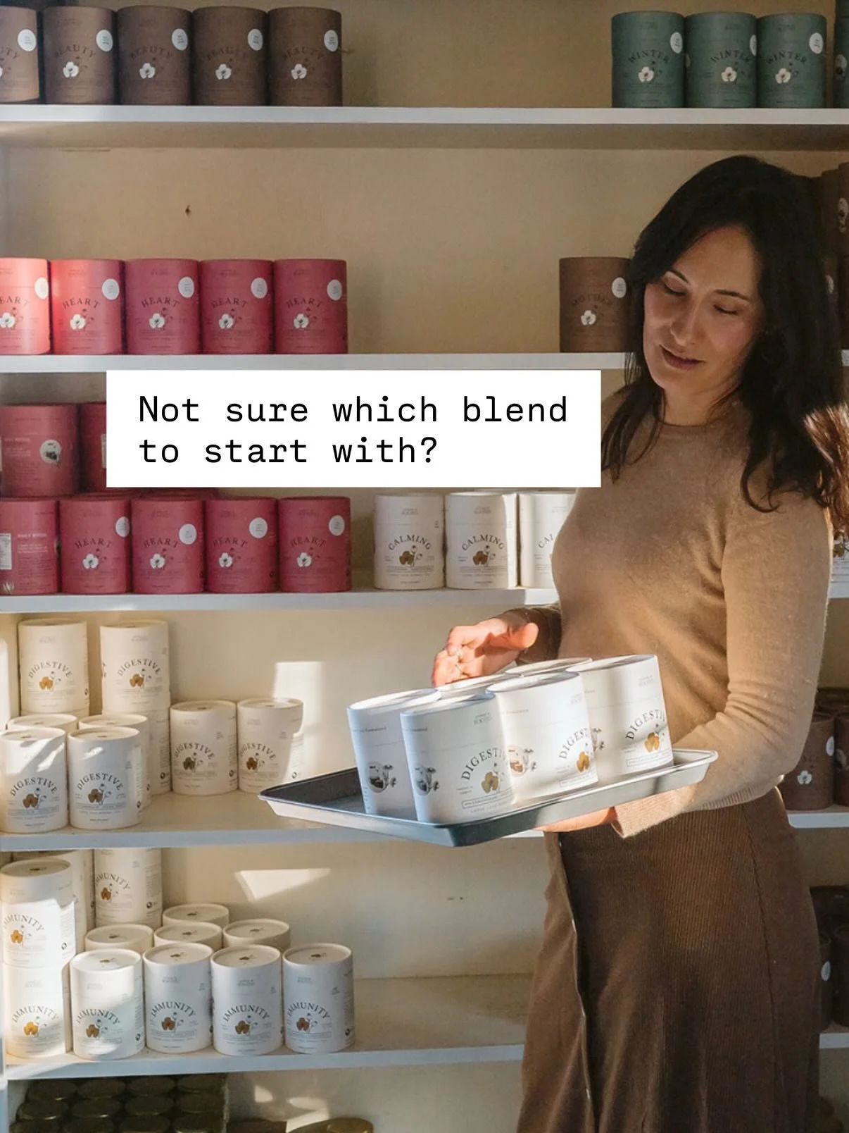 Another common question I get is which blend to start with. You&rsquo;ve heard about the benefits of replacing your daily water with herbal infusions, but what herbs could help YOU the most right now? 

My answer is always the same: listen for what y