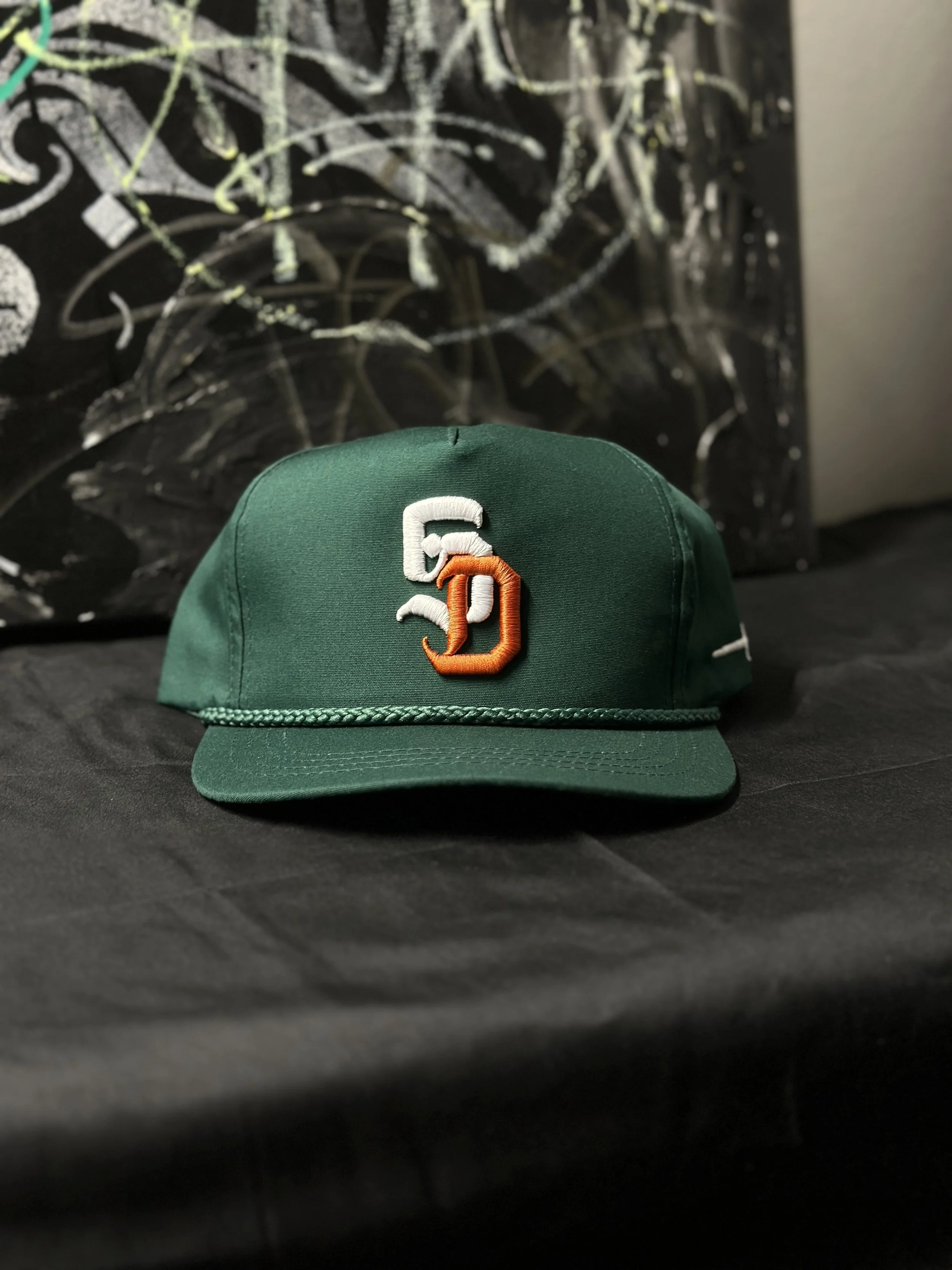 SD MONOGRAM SNAPBACK (GREEN/WHITE/ORANGE)