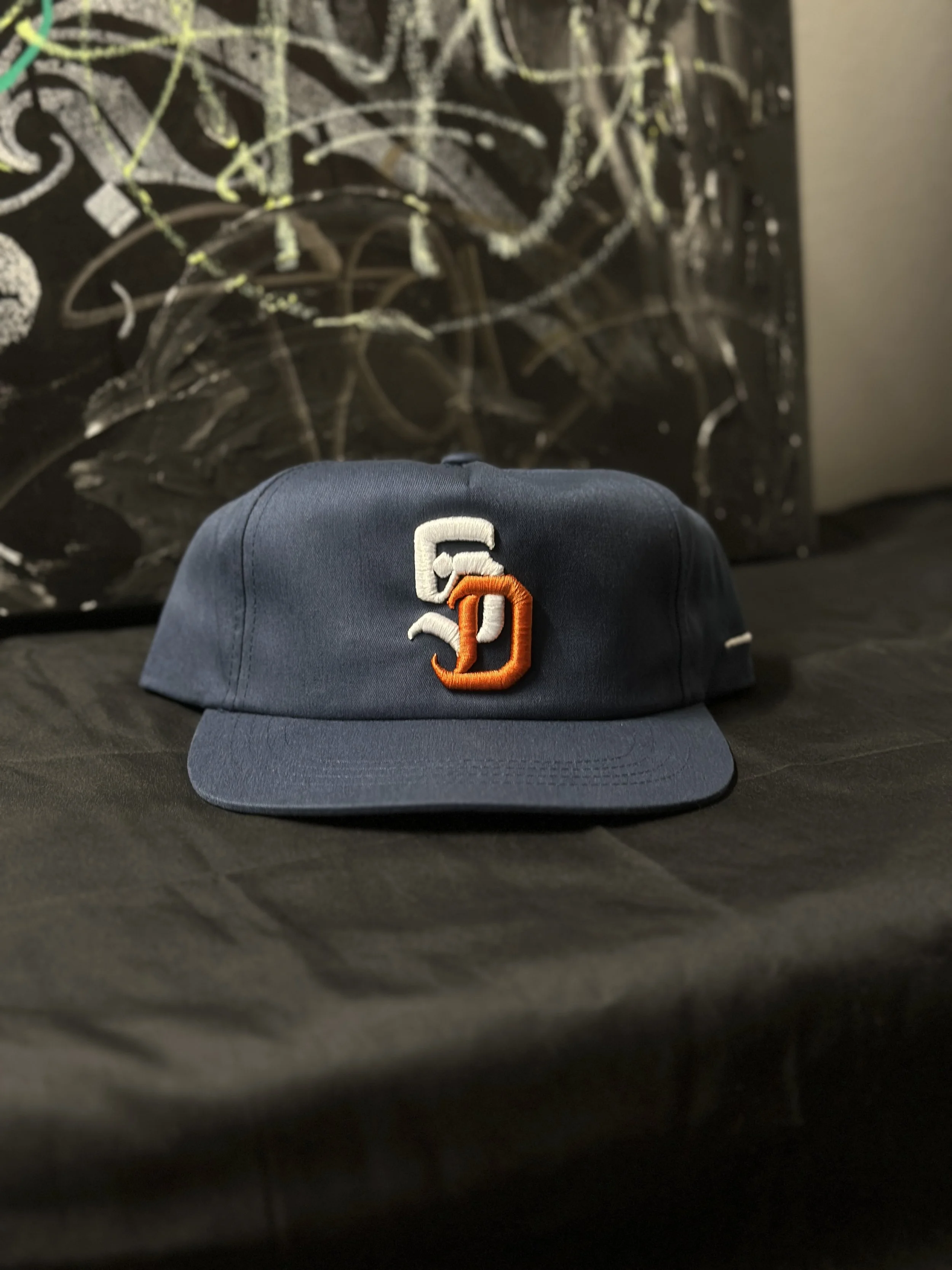 SD MONOGRAM SNAPBACK (NAVY/WHITE/ORANGE)
