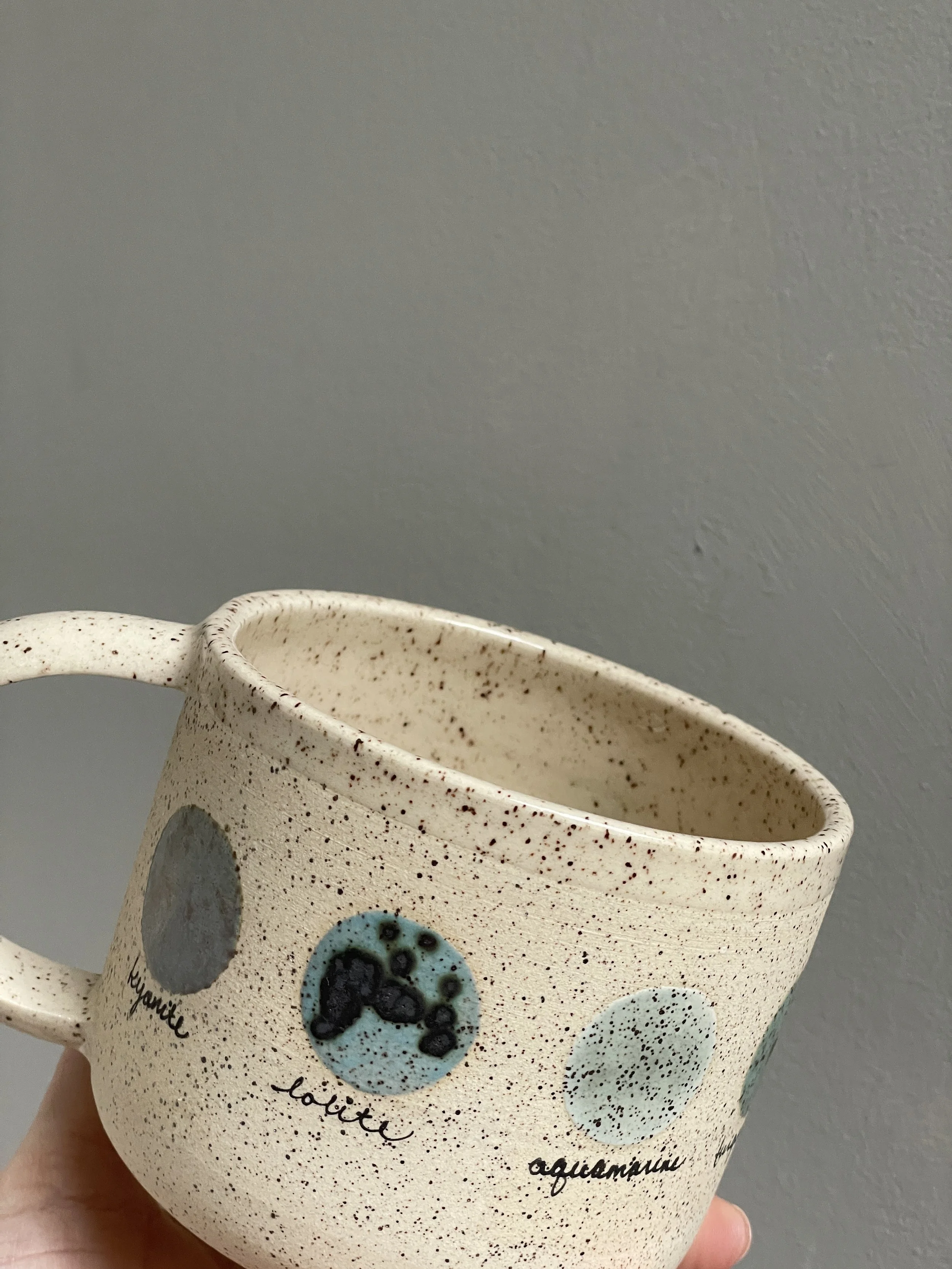 swatches mug - blue/green palette - rockhound