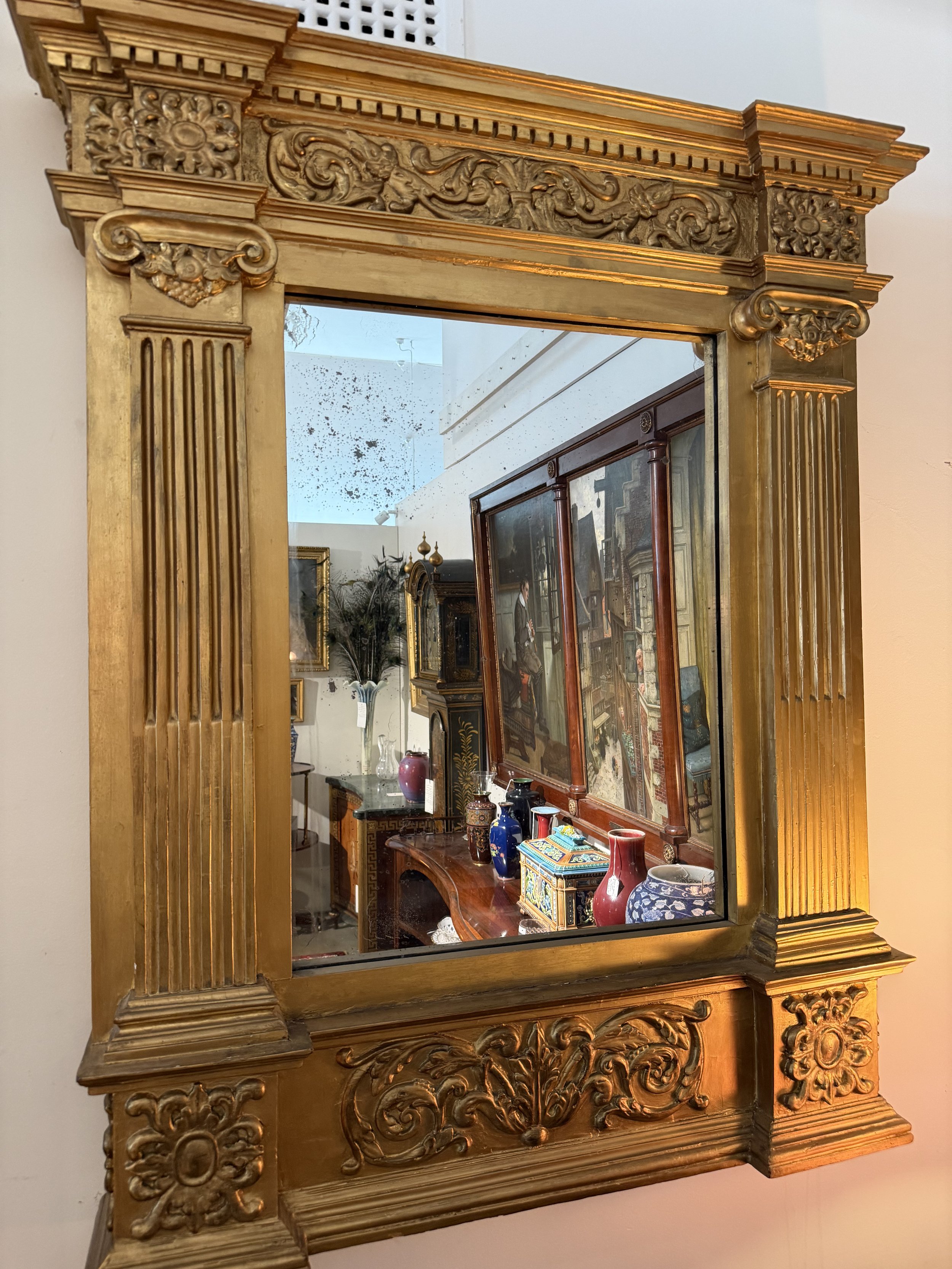 Florentine gilt wood mirror