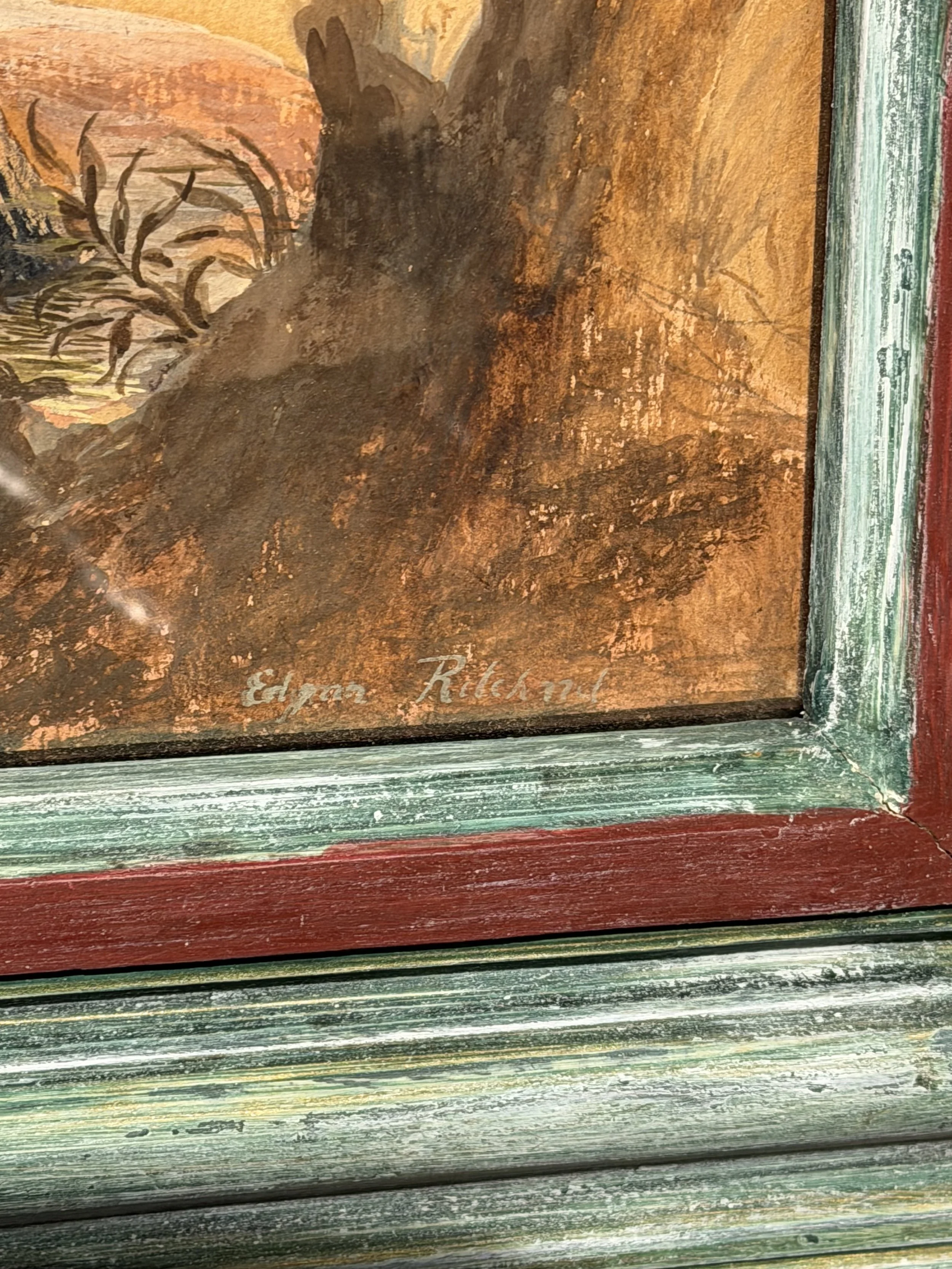 This is a picture of a Gouache c1930 by Australian artist Edgar Ritchard of a Pierrot.