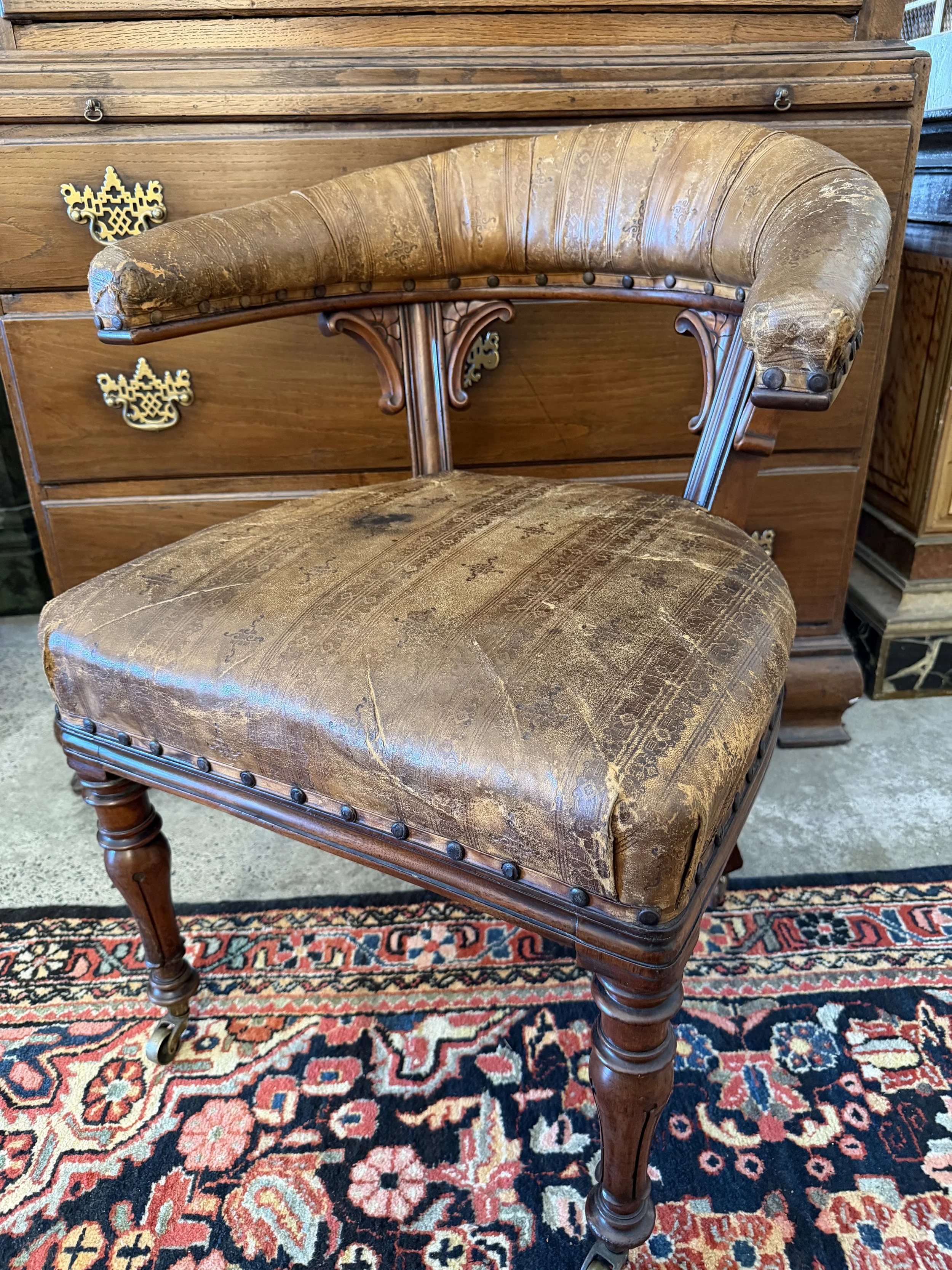 Victorian mahogany desk chair