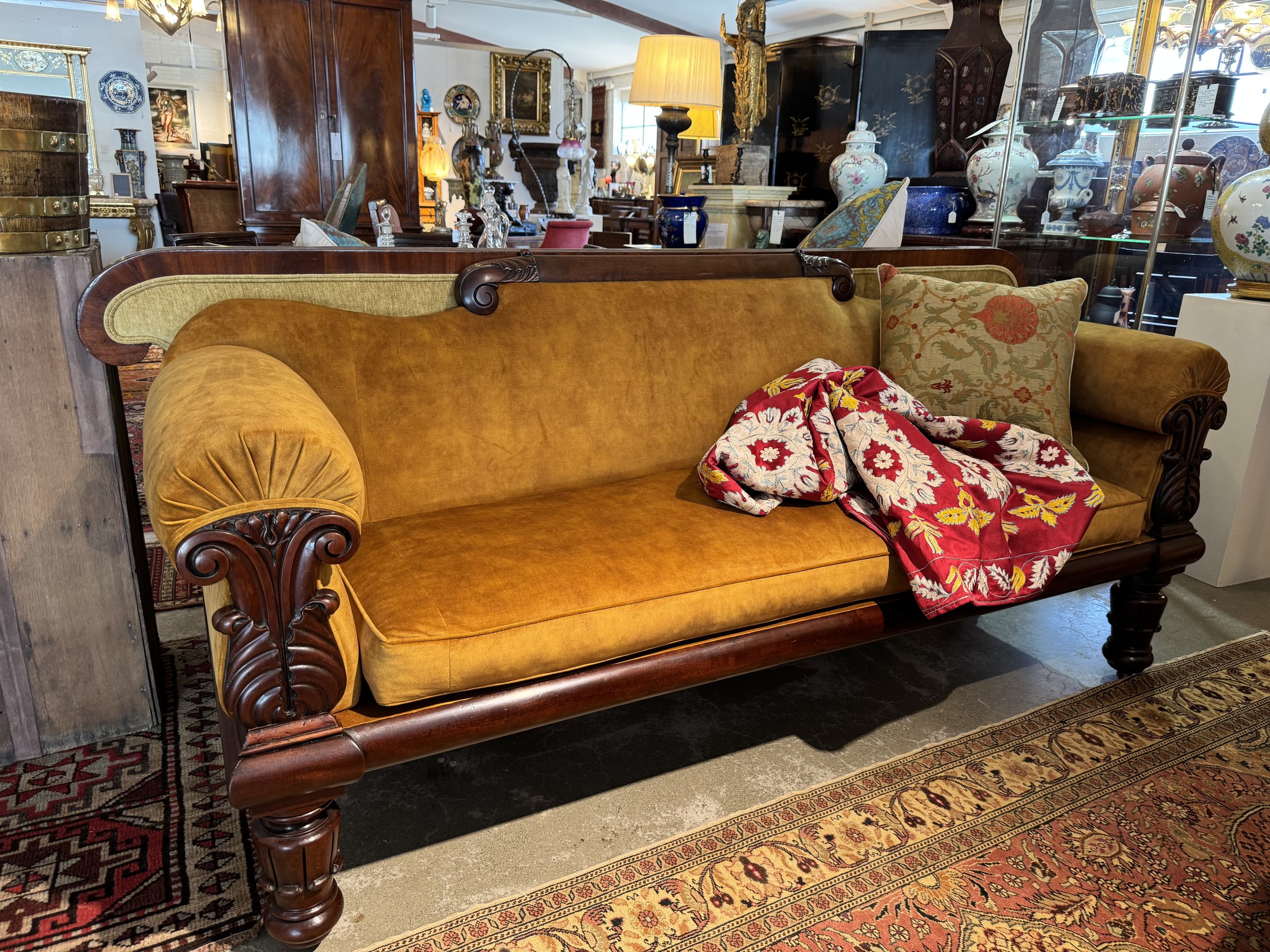This is a picture of a fabulous William IV period mahogany sofa c1820.