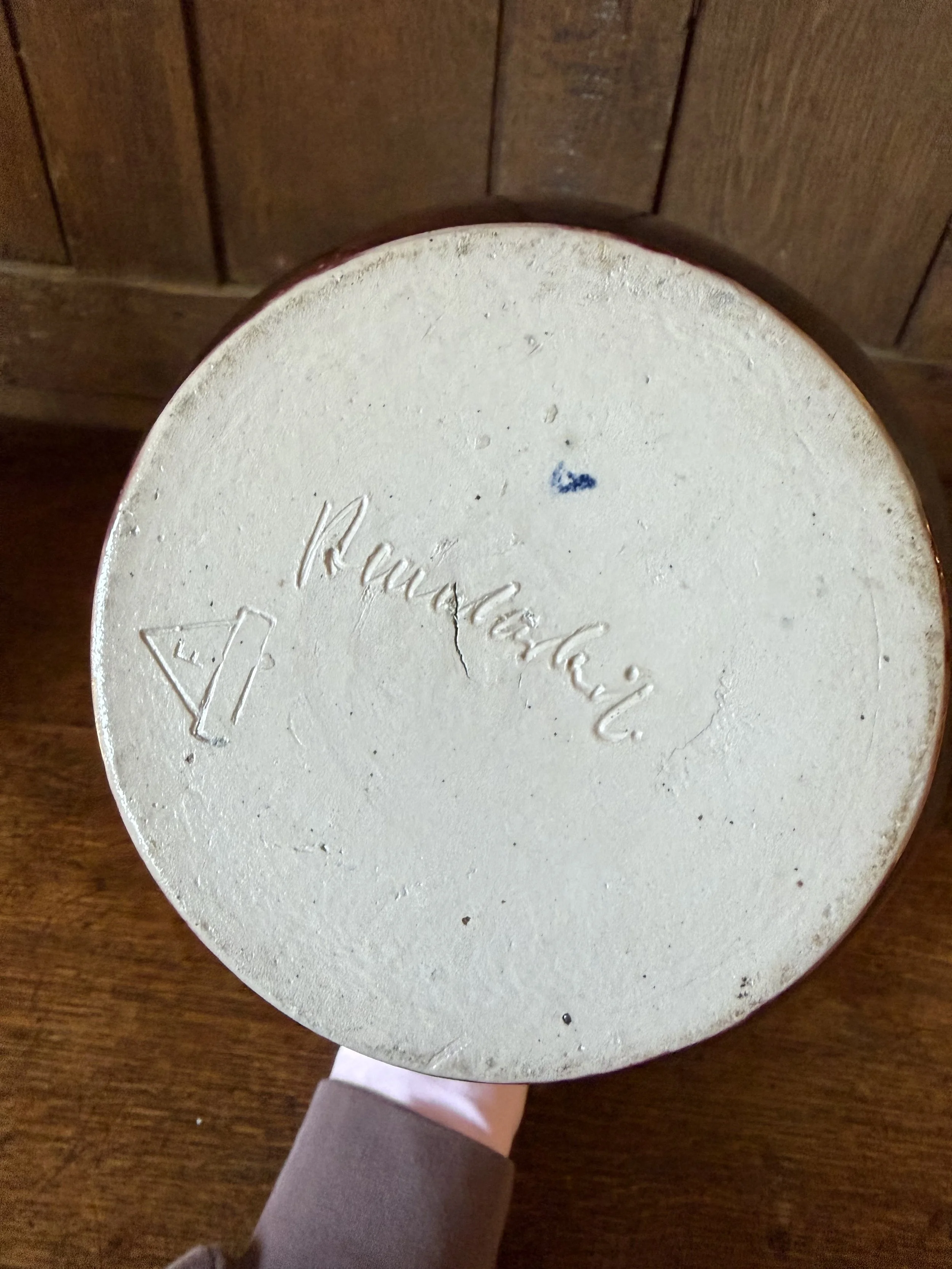 This is a picture of a very decorative early 20th century Secession glazed stoneware vase.