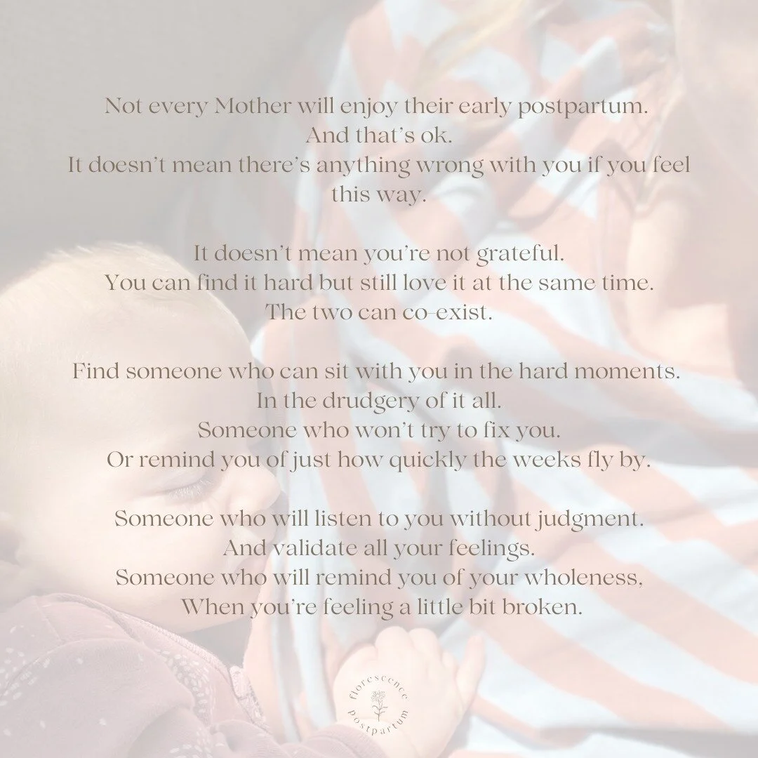 Every new Mother needs someone in their village that can be this person. It may be your doula, your sister, mum, best friend, auntie?⁣
⁣
It can be so helpful to identify this person before you have your baby. And better yet, let them know! ⁣
⁣
Explai