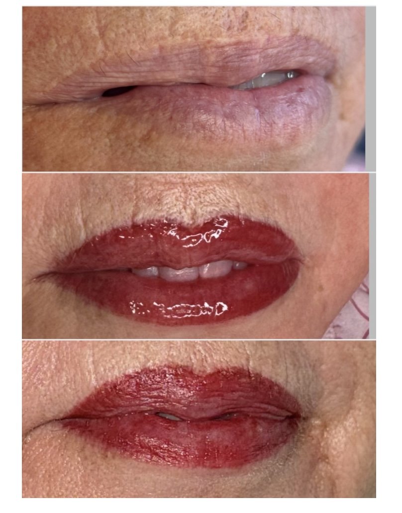 I LOVE creating a lipline & correcting scars