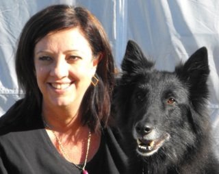 Tanyia and Bebo. Bebo came first at the nationals in her BH (obedience)