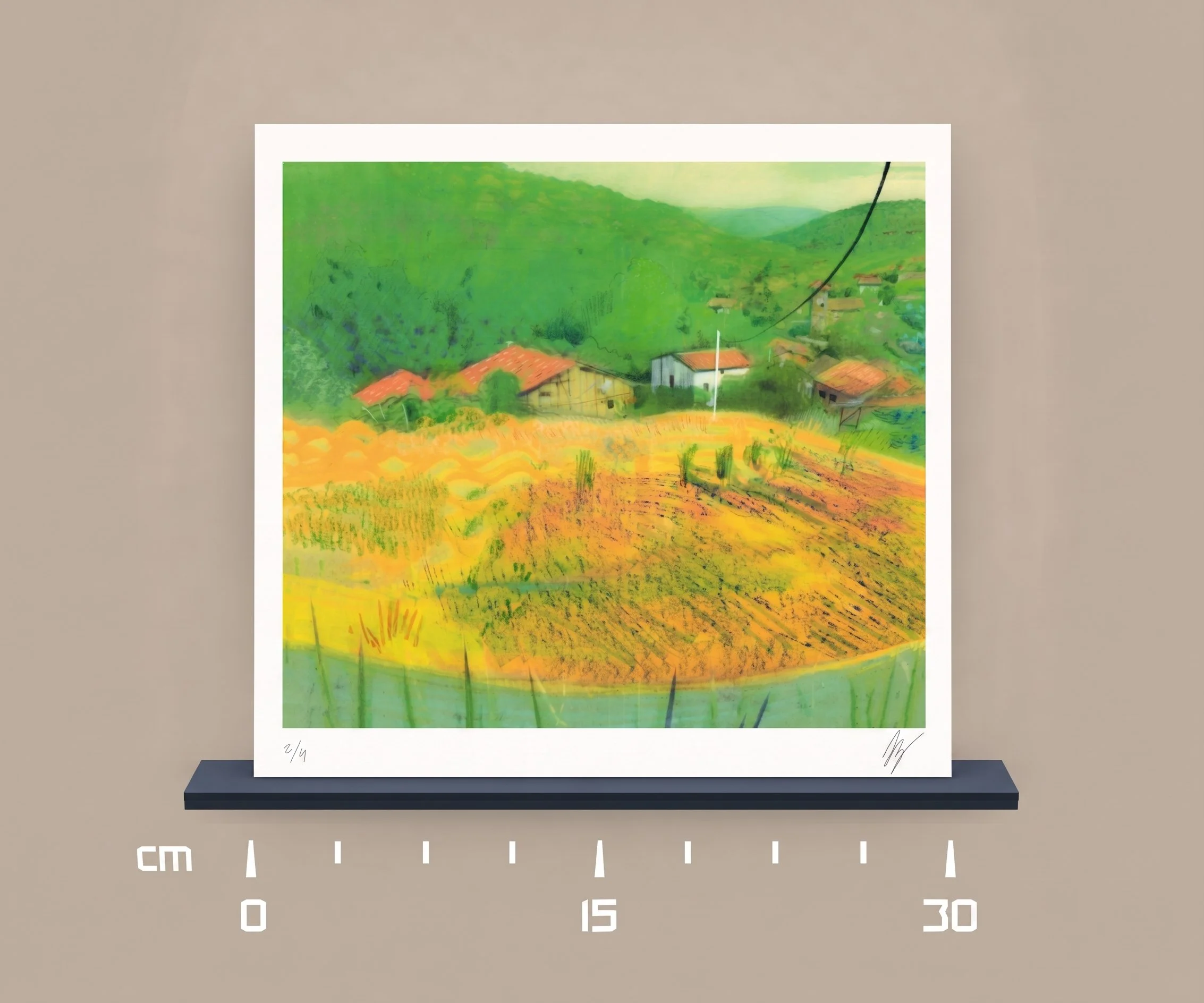 Yellow Fields — Fine Art Print, 30 × 30 cm (Edition of 4)