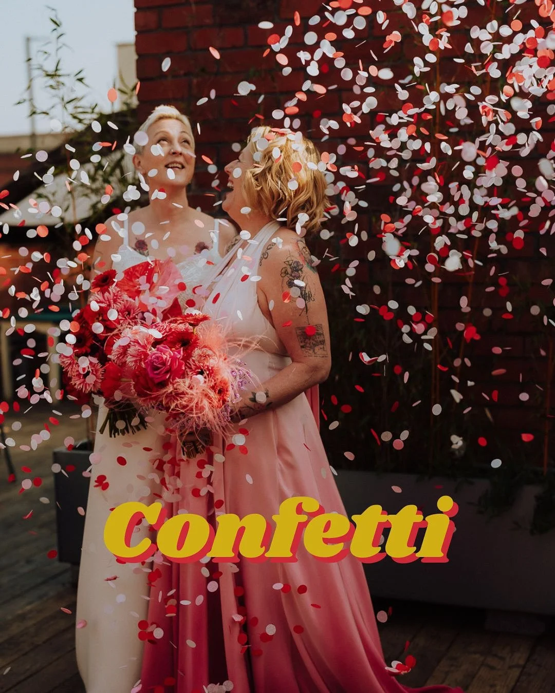 Confetti make me so happy 🎉
All your loved ones gathered around you and &ldquo;blessing&rdquo; you, you are literally showered with love 💖
As a photographer I have a preference for colourful paper confetti ✨
Last slide confetti at my own wedding 🥹