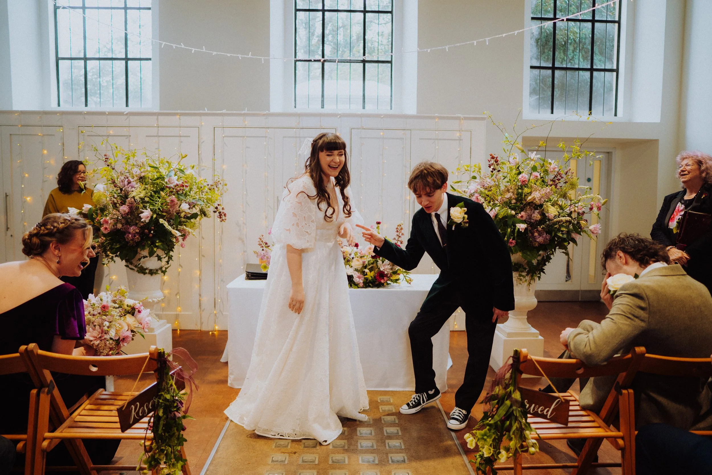 fun wedding ceremony moment