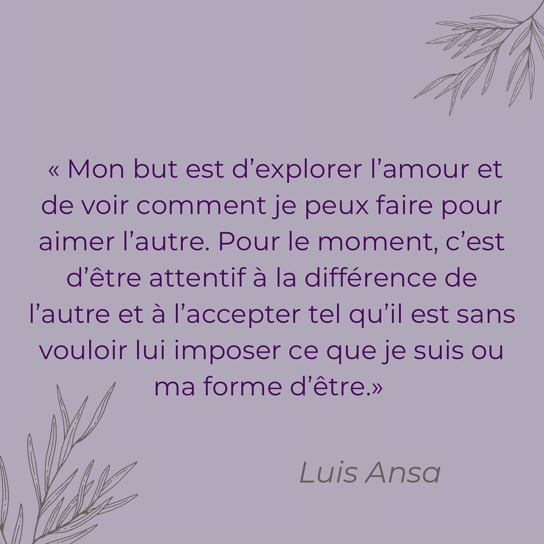 Les mots de Luis Ansa m&rsquo;accompagnent depuis plusieurs ann&eacute;es, c&rsquo;est comme si sa voix me parle &agrave; travers ce livre &laquo;&nbsp;La voie du sentir&nbsp;&raquo;&hellip;

Chaque fois que je recherche du soutien, j&rsquo;ouvre ce 
