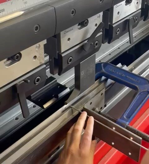 Folding machine in action! 
Brackets for automotive and healthcare industry. 
#lasercutting #laser #lasermachine #metal #metalfabrications #metalfabricator #foldingmachine #folding #welding #spinning #business #smallbusiness #smallbusinessuk #smallbu