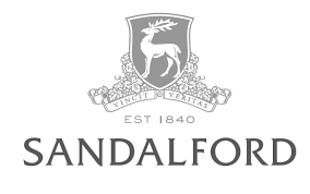 Sandalford logo featuring a shield with a stag and symbolic elements, and the text 'Sandalford' beneath.
