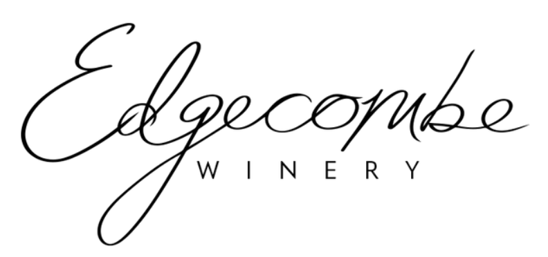 Logo for Edgecombe Winery with stylized cursive and serif fonts.