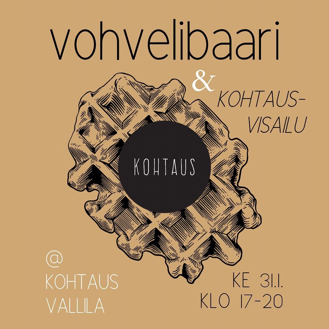 Keskiviikkona 31.1. klo 17-20 @Vallila 
Kev&auml;tkauden avajaiset: Vohvelibaari &amp; Kohtaus-visailu

Salakahvila aukeaa klo 14 ☕️

Tuu niin tehd&auml;&auml;n ja sy&ouml;d&auml;&auml;n yhdess&auml; 🧇🧇