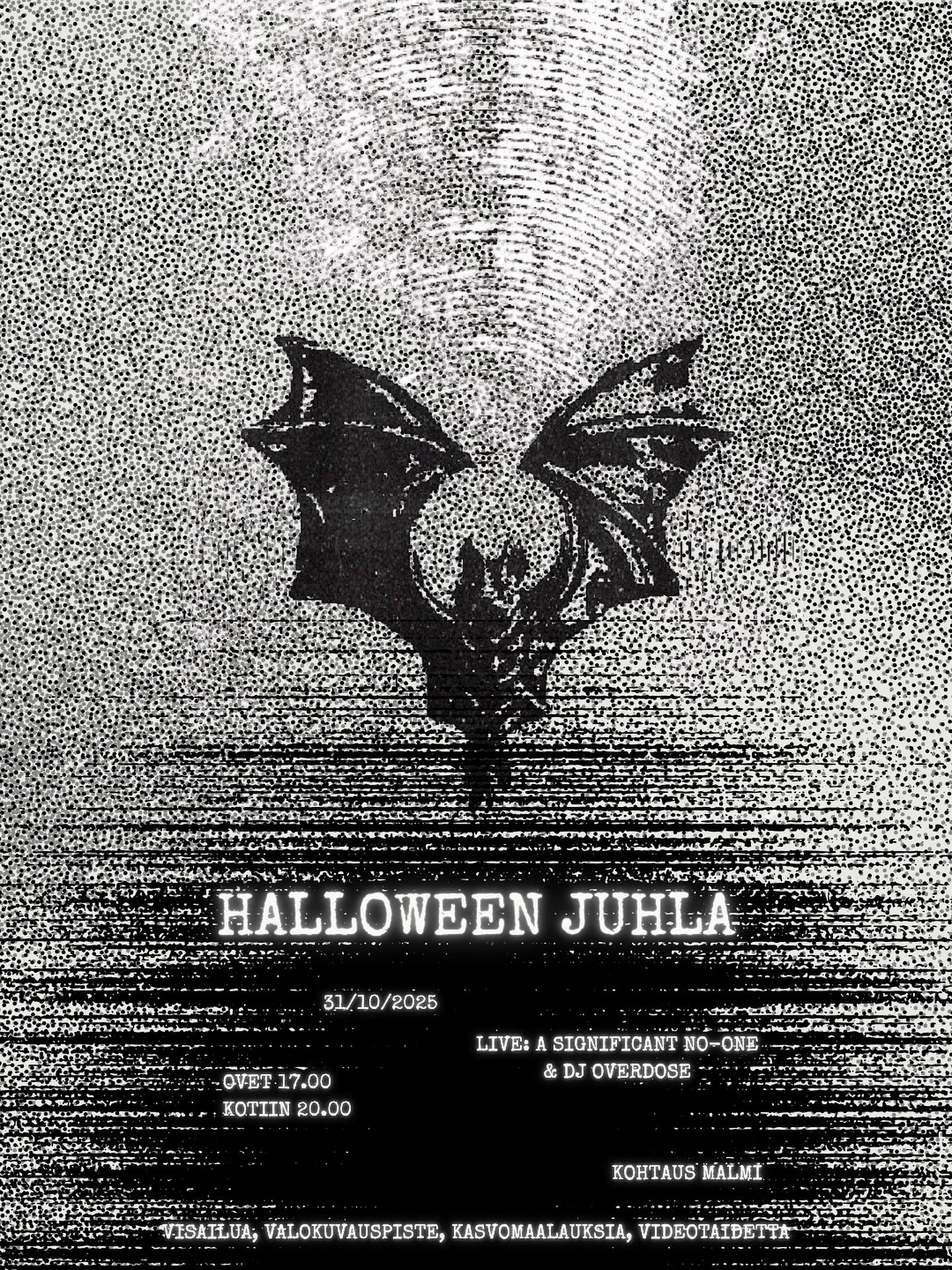 SPOOKY SEASON IS UPON US 🎃🎃 

Malmin Kohtaus j&auml;rjest&auml;&auml; yhdess&auml; k&auml;vij&ouml;idens&auml; kanssa jo vahvaksi perinteeksi muodostuneet pyh&auml;in p&auml;iv&auml;n kabbanaalit eli Halloween juhlat! 

Tarjolla herkkuja, visailua,