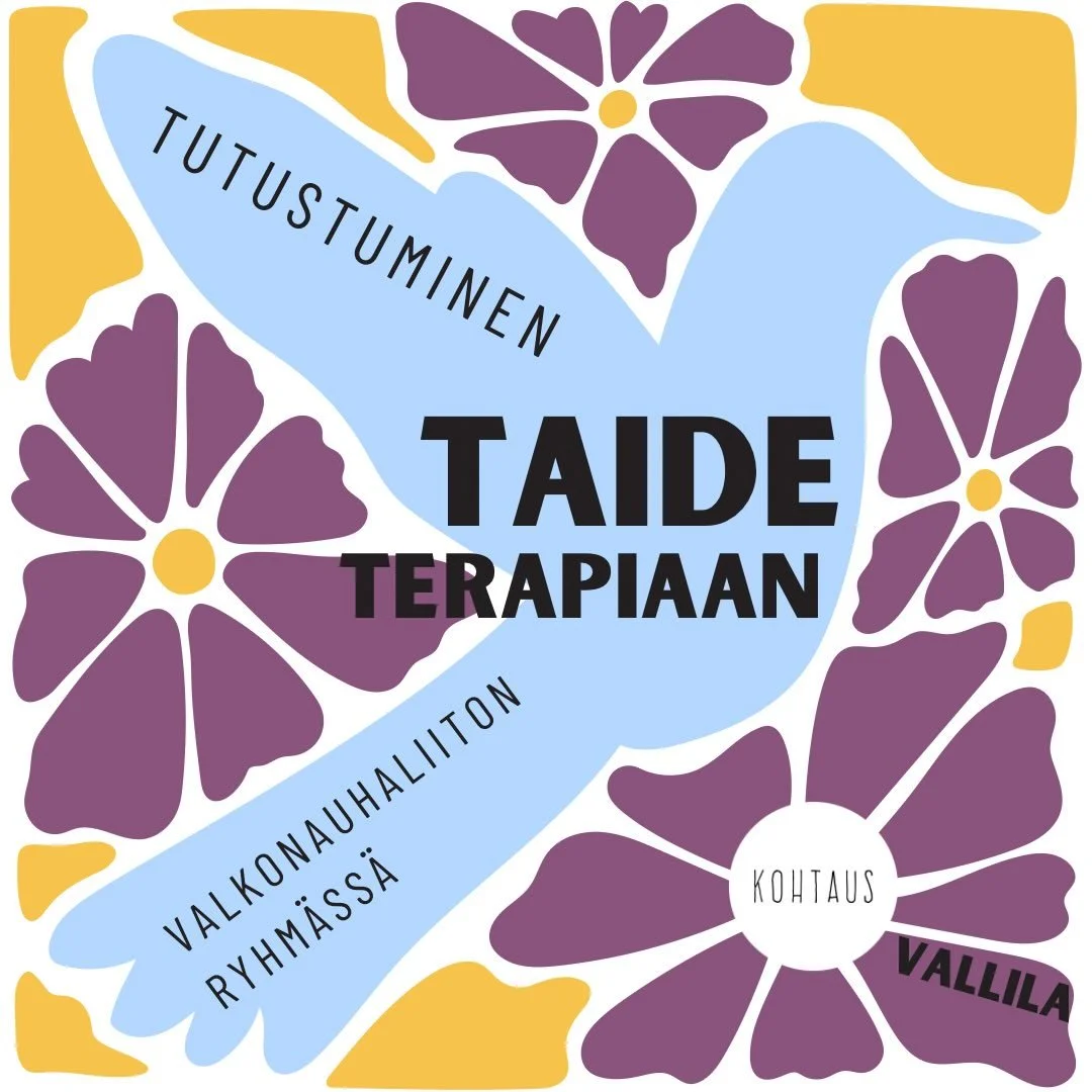 Taideterapeuttinen ryhm&auml; by Valkonauhaliitto

Tahtoisitko tutustua taideterapiaan? Suomen Valkonauhaliitto tarjoaa Kohtaukselle taideterapeuttisen ryhm&auml;n kolmena perjantaina. Ryhmien ohjaajana toimii Kohtauksen syksyn Pop up -keskusteluavus