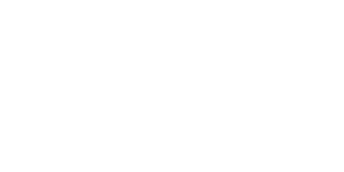 Logo of Västra Götalandsregionen with a stylized swirl and triangle design in white on a black background.