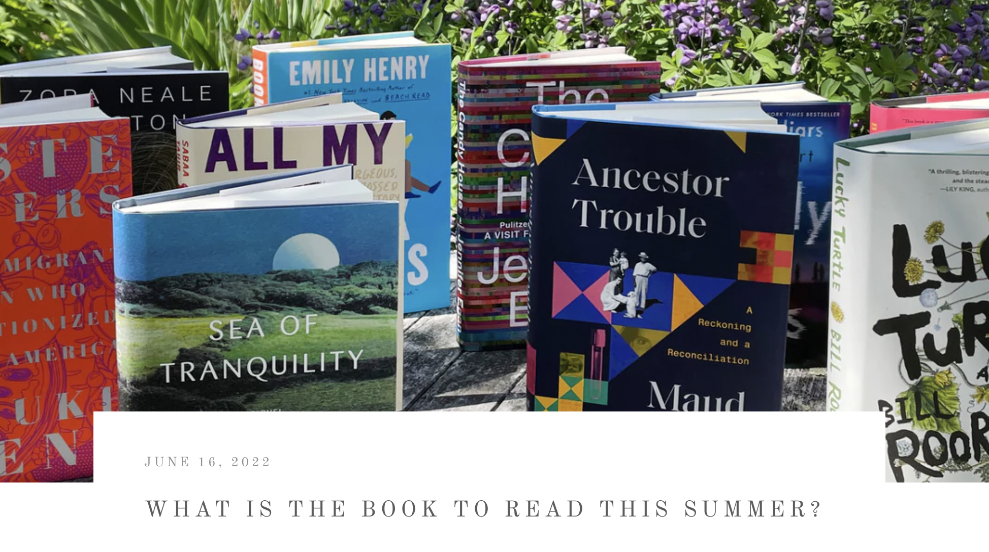 Hedge: “What is the book to read this summer?”
