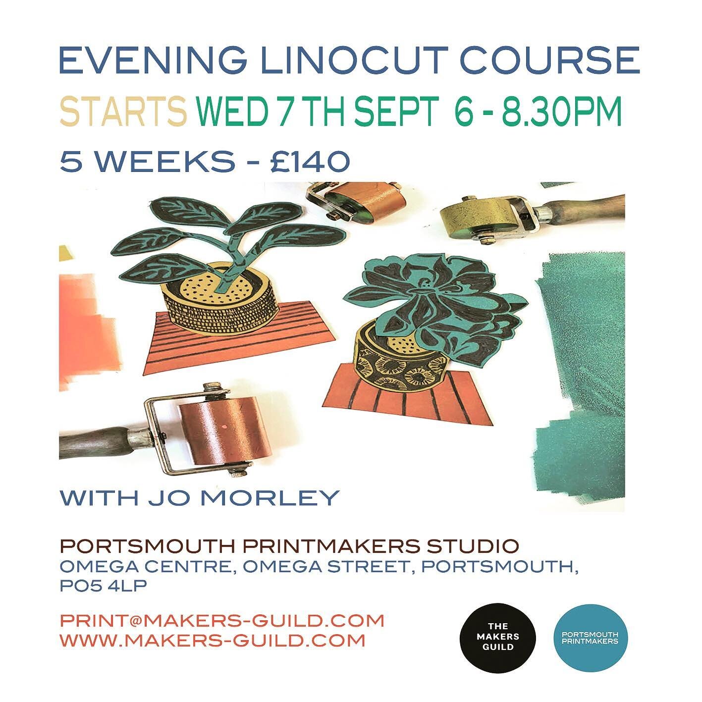 New evening Linocut Course @portsmouthprintmakers 

Starting 7th September for 5 weeks.

All levels of experience welcome.

To sign up go to 
https://www.makers-guild.com/classes 

#artclasshampshire 
#hampshirelife 
#hampshireartist 
#printmakingstu